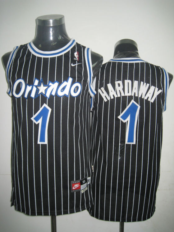 Orlando Magic Hardaway Black Blue White Jersey